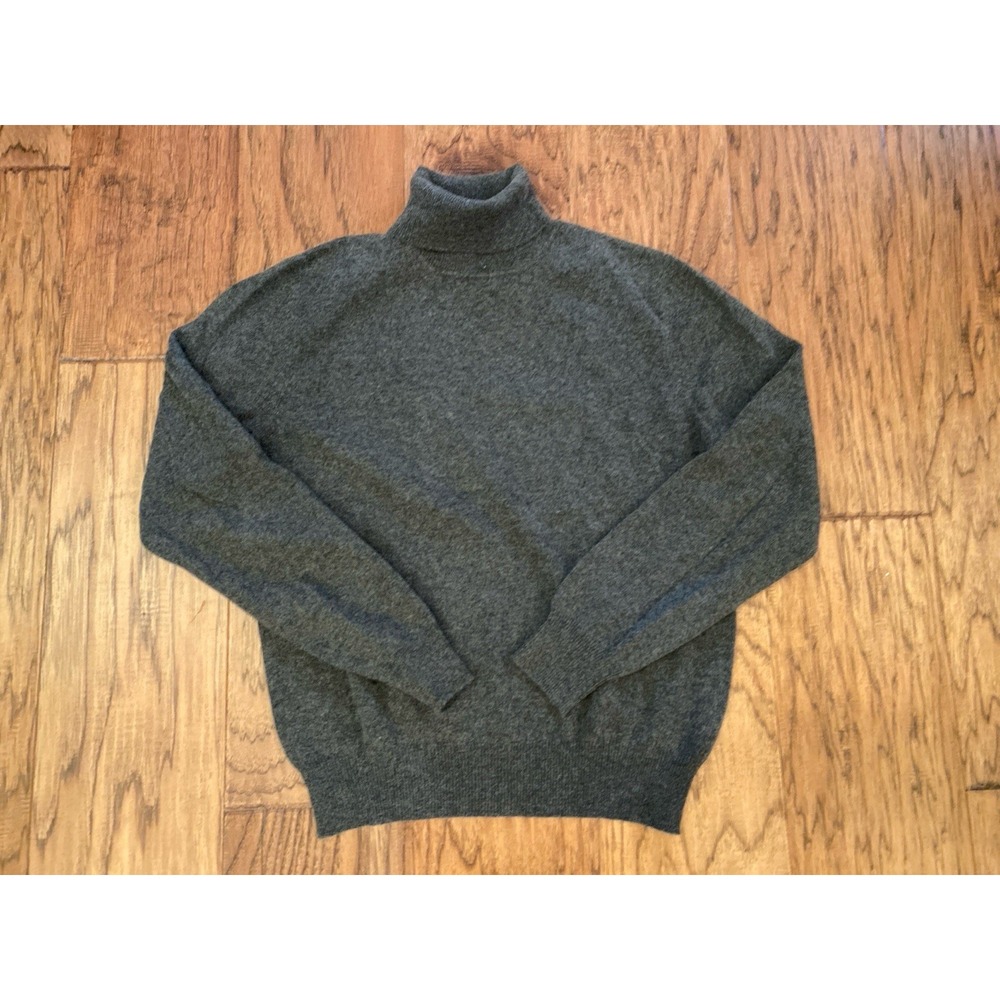 Cable & Gauge 100% Cashmere Sweater Women's Medium Charcoal‎ Gray Pullover
